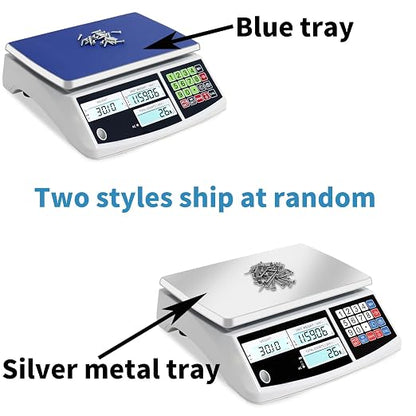 Counting Scale (30kg/66lb, 0.1g), g/kg/lb, Coin Scale, Precision Electronic Gram Scale for Parts and Coins,Digital Inventory Scale with Alarm Mode