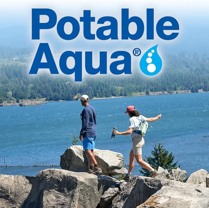Potable Aqua Chlorine Dioxide Water Purification Tablets - 30 Count & Water Purification Tablets with PA Plus - Two 50 Count Bottles