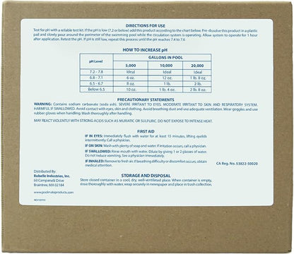 Pool Mate 40-Pounds Premium pH Up for Pools, 100% Sodium Carbonate