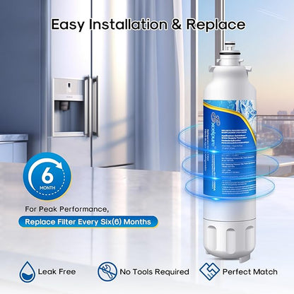 EXCELPURE 𝐀𝐃𝐐𝟕𝟑𝟔𝟏𝟑𝟒𝟎𝟏 Replacement for 𝐋𝐆® LT800P, ADQ73613402, ADQ736134, ADQ73613408, 𝐊𝐞𝐧𝐦𝐨𝐫𝐞𝟗𝟒𝟗𝟎,46-9490, LMXS30776s, LSXS26326S, LSXS26366S, LMXC23746S, LMXC23746D, 1PACK