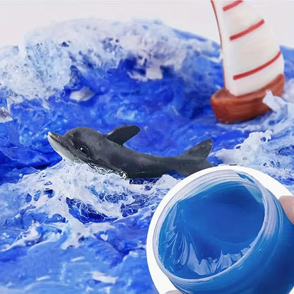 150ml Water Scenery Paster, Paint Mediums & Additives, Water Effect Paste, Suitable For Rivers, Oceans, Lakes, Static Scenes - Model For Aquariums (Dark Blue)