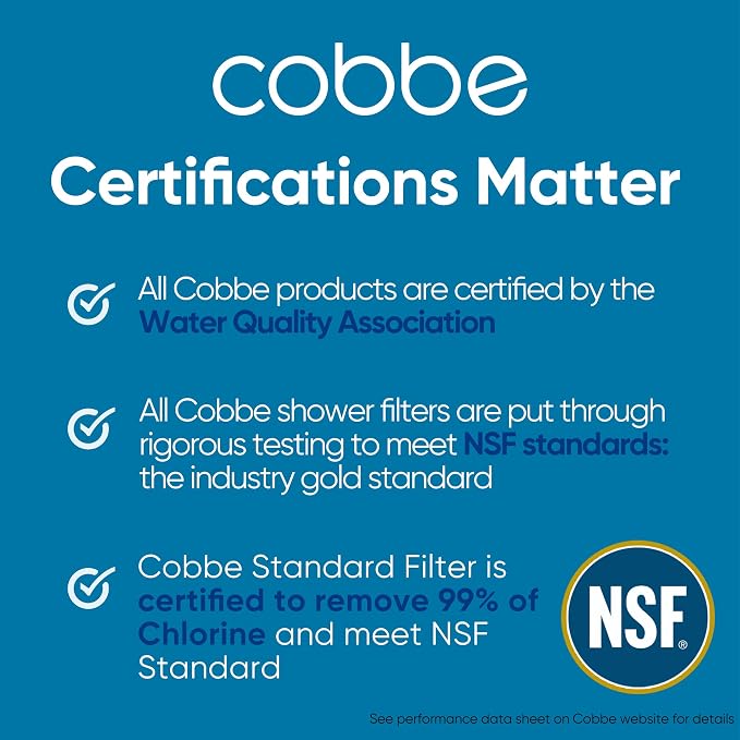 Cobbe 4 Pack Replacement Filters for Handheld Shower Head - Filters Over 99% Of Chlorine - Water Softener Filters Beads for Hard Water
