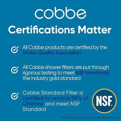 Cobbe 4 Pack Replacement Filters for Handheld Shower Head - Filters Over 99% Of Chlorine - Water Softener Filters Beads for Hard Water