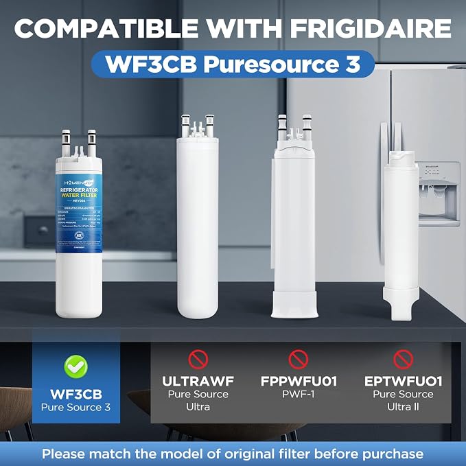 WF3CB Water Filter Replacement Compatible with Frigidaire PureSource 3 WF3CB, 2 Pack