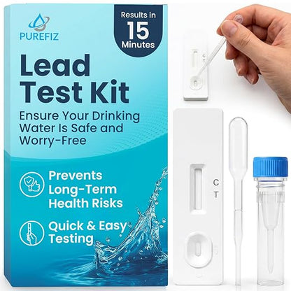 Lead Test Kit for Drinking Water – Lab-Grade Accuracy with Results in 15 Minutes – Easy DIY Test for Tap, Well & Spring Water – Detects Harmful Lead Contamination – Single Use Cassette
