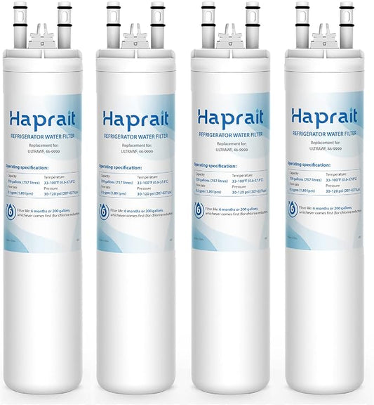 HP005 Replacement for Frigidaire ULTRAWF, Pure Source Ultra, Kenmore 9999, 469999, 46-9999, A0094E28261 Water and Ice, Height 11 inches, 4 Count