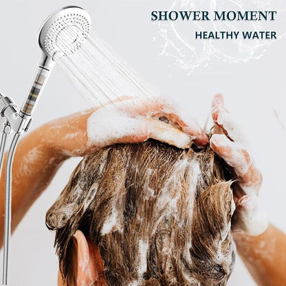 Replacement Shower Filter for Handheld Shower Head,Compatible with FEELSO Shower Head Handheld,15 Stage for Hard Water Remove Chlorine and Harmful Substances.（2 Pack）