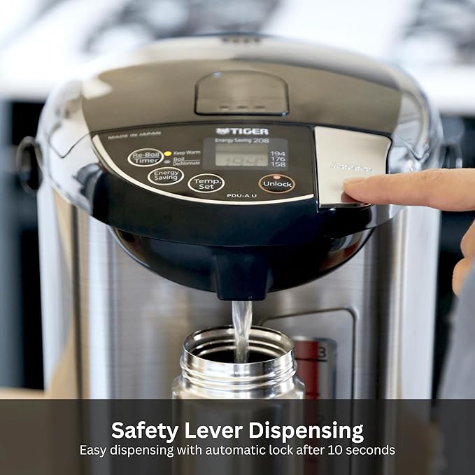 Tiger PDU-A40U Electric Water Boiler and Warmer (135 oz, Black)