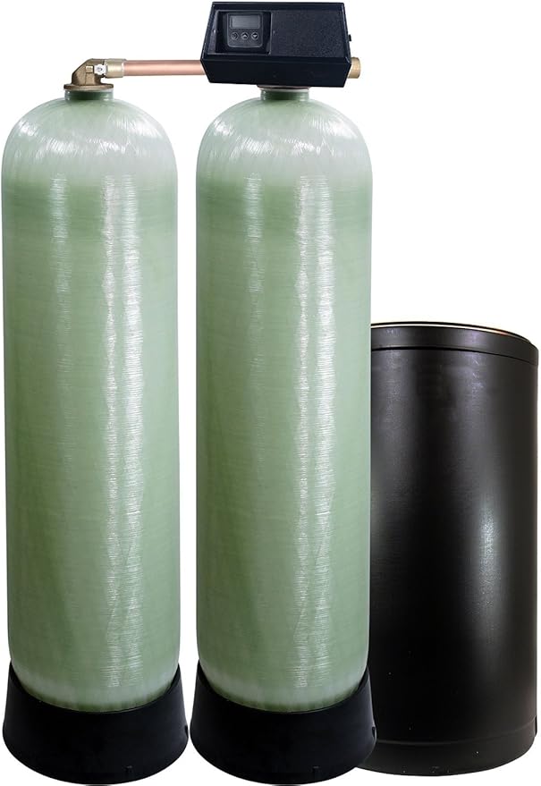 Fleck 9100SXT Dual tank water softener 32k, 32,000 grain with the digital 9100 sxt valve