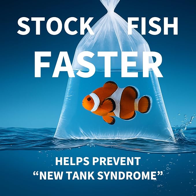 Saltwater Complete – Live Nitrifying Bacteria Blend for Saltwater & Reef Aquariums - Instant Cycle Marine Tank Starter - Removes Ammonia Nitrite - Clarifier - Safe for Fish Coral Invertebrates - 1Gal