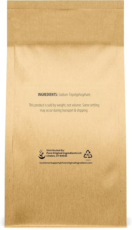 Pure Original Ingredients Sodium Tripolyphosphate Powerful Cleaning Agent, Water Softener, Laundry Additive (5 Pound)