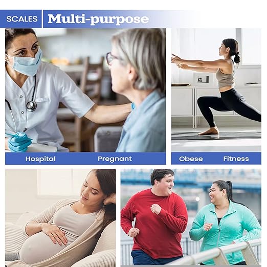 Tetuga Medical Scale - Heavy Duty 660 lb High Capacity Wrestling Scale for Body Weight with Easy to Read LCD Display Physician Scale, Professional Medical Grade Scale for Doctor Home Gym Office