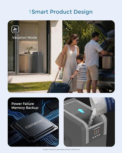 Water Softener System, 34,000 Grain Whole House Water Softener for 4–5 People, Digital Display, Up-Flow Regeneration, Vacation Mode & Easy Salt Access, CS21H-0935