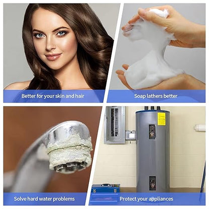 Water Descaler,Briidea Water Descaler Whole House, Salt-Free Hard Water Softener for Reducing Limescale Effects, Provides a Healthy Water Environment