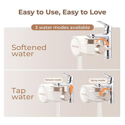 Waterdrop BFT1 Skincare Bathroom Sink Filter, Water Filter for Sink Faucet, 0.000001 mm, Reduces 99.9% Chlorine, Skin Redness & Scale Control, Water Softner, NSF Certified (1 Filter Included)