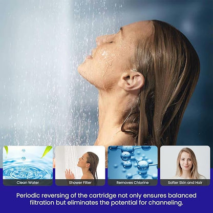 Crystal Quest Shower Filter, Shower Head Filter for Hard Water, Shower Water Filter Removes Chlorine, Chloramines & VOCs, Filter Shower Head, Improves Skin & Hair, Long-Lasting - ISO Certified, Chrome