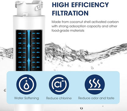 MARRIOTTO MR022 Water Filter, Compatible with Frigidaire refrigerator EPTWFU01, EWF02, Pure Source Ultra II and Pure Air Ultra 2 Air Filter (3+3)