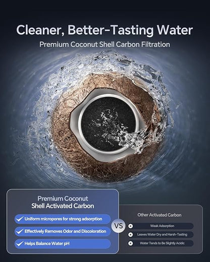 Ranein Under Sink Reverse Osmosis Water Filter System,0.42 GPM High Flow 600 GPD Tankless RO System,2:1 Pure to Drain Ratio, 95% TDS Removal, Space-Saving Design with Faucet, NSF/EPA Standards V600