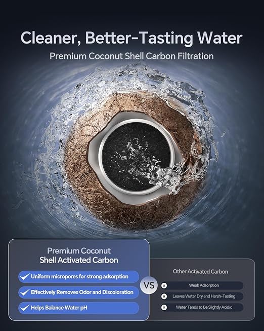 Ranein Under Sink Reverse Osmosis Water Filter System, 0.55 GPM High Flow 800GPD Tankless RO System, 3:1 Pure to Drain, 4000L High Capacity Water Filter, 95% TDS Reduction, Quiet Pump V800