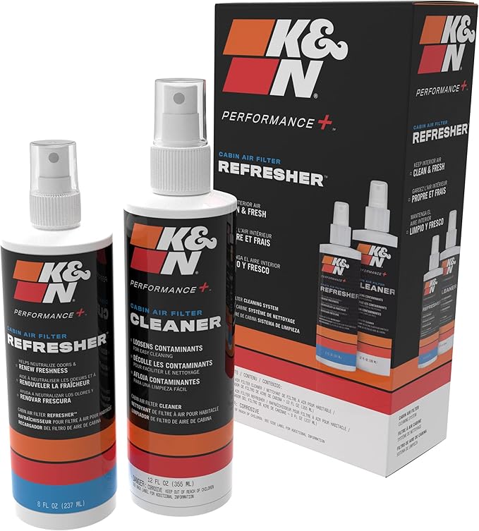 K&N Cabin Filter Cleaning Kit: Spray Bottle Filter Cleaner and Refresher Kit; Restores Cabin Air Filter Performance; Service Kit-99-6000