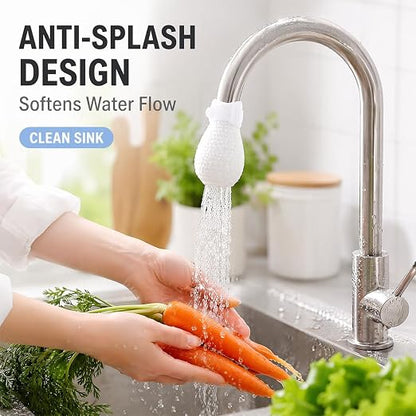100PCS High Density Faucet Filter, Faucet Splash-Proof Cotton Bag Set, Universal Anti-Splash Water Filter with Sediment Barrier Layer, Fine Fiber Mesh, for All Types of Faucets