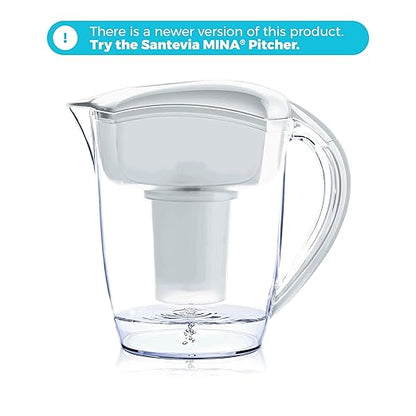 Santevia Water Filter Pitcher Replacement Filter, Single, Compatible with Santevia Classic Pitchers Only, Alkaline, Adds Back Minerals