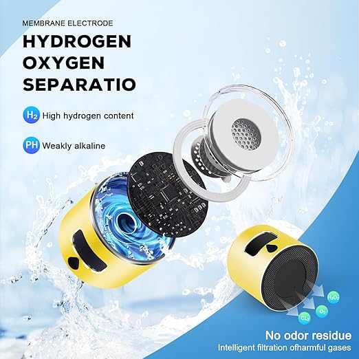 Hydrogen Water Bottle Generator with 4th Generation SPE/PEM Technology, Portable Hydrogen Water Ionizer Machine, Birthday,Xmas Gift for Husband,Wife,Lovers,Friends,Travel (Gold, 9.05in*Φ2.64in)