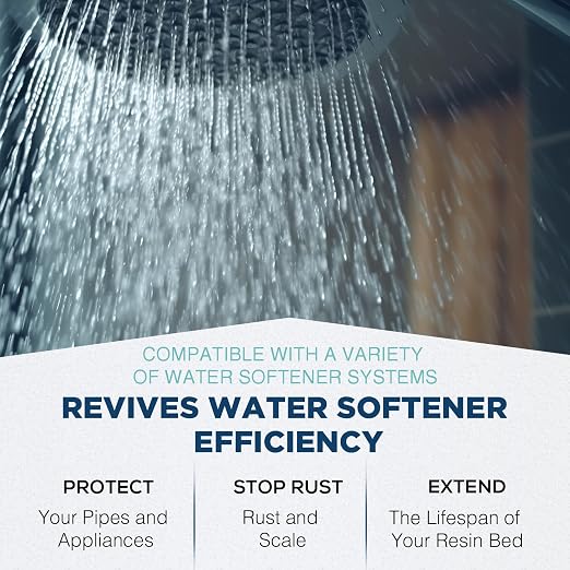 6-Pack Water Softener Cleaner Solution – Water Softener Cleaner Solution – Universal Cleanser for Hardwater Systems – Extends System Life – 4oz