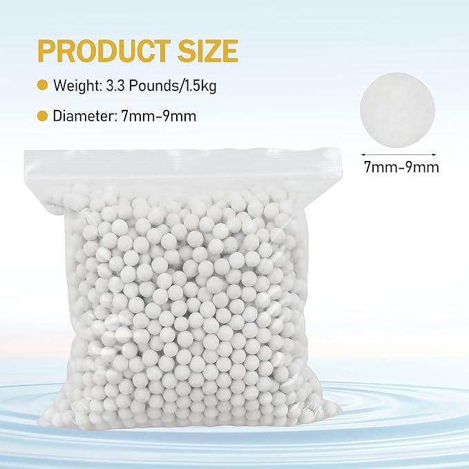 1 Bag Condensate Neutralizer Refill 3.3 Lbs - 7-8mm Calcite Pellets, pH Neutralizer Media for Water Heater Filter & Condensate Kit (1 Bag Condensate Neutralizer Refill)