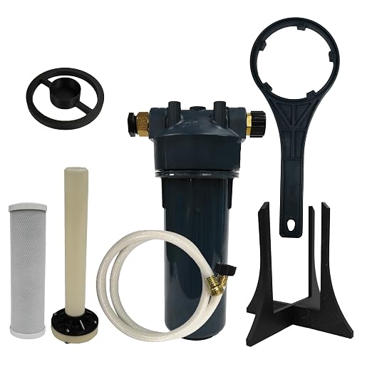 On The Go Portable 16,000 Grain RV Double Water Softener (NOT Made in China) with the On The Go Water Softener Salt Regeneration Kit and Carbon Filter