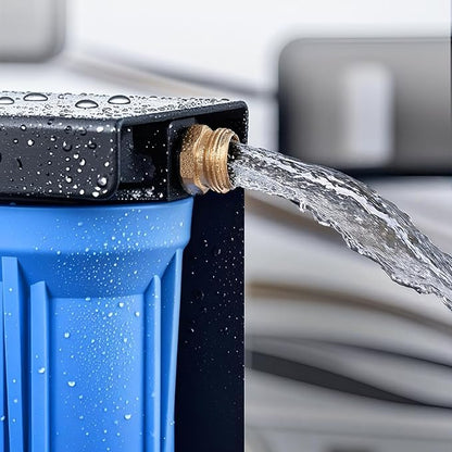 VEVOR RV Water Filter with Bracket, 2-Cartridge 2.5 x 10 in Water Filter System for RVs, Remove Chlorine, Bad Tastes, Odors, and Most Contaminants, for Campers, Boats, Vans