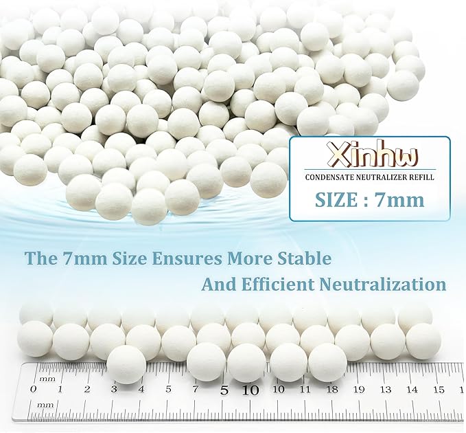 Condensate Neutralizer, 6.6 Lbs Condensate Neutralizer Refill Media Pellets 7-8mm Calcite Water Heater Media Filter