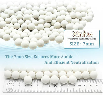 Condensate Neutralizer, 6.6 Lbs Condensate Neutralizer Refill Media Pellets 7-8mm Calcite Water Heater Media Filter
