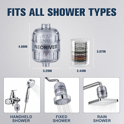 15-Stage Shower Water Filter (Shower Filter Cartridge)