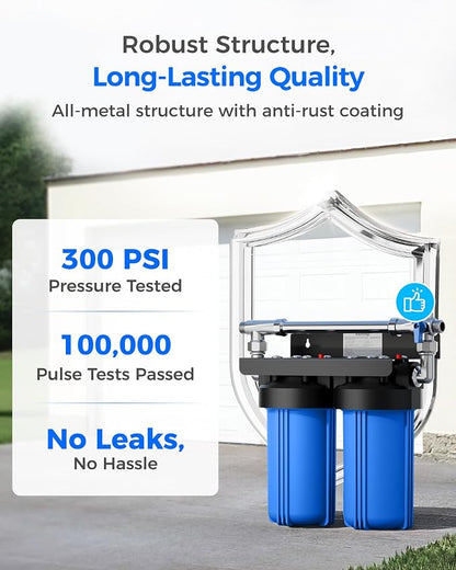 Waterdrop CWE Spotless Water System for Car Wash, Deionized Water System | Resin Water Deionizer, Spot Free Rinse for Cars, RVs, Motorcycles & Boats, with Bypass Valve, 10 Inch