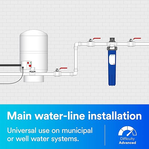 3M Aqua-Pure Whole House Sanitary Quick Change Water Filter System AP904, Reduces Sediment, Chlorine Taste and Odor, and Scale, Heavy Duty, 100,000 Gallon