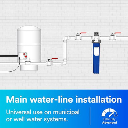 3M Aqua-Pure Whole House Sanitary Quick Change Water Filter System AP904, Reduces Sediment, Chlorine Taste and Odor, and Scale, Heavy Duty, 100,000 Gallon