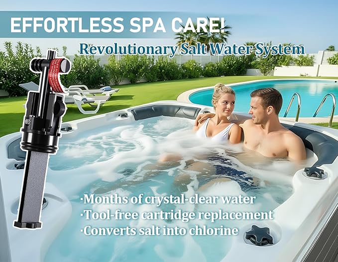 Salt System Cartridge Compatible with Hot Springs & Caldera Spas & Hot Tubs, Hot Springs Highlife,Limelight, Chlorine Generating Salt System Filter, Spa Water Treatment Cartridge (1 Pack)