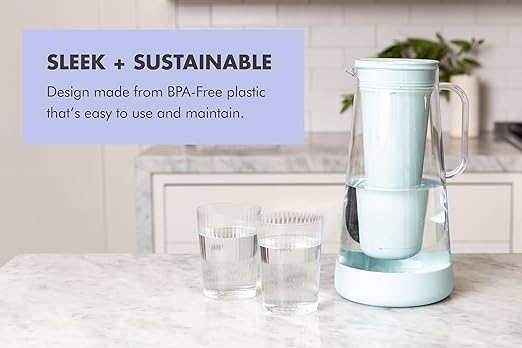 LifeStraw Home – Water Filter Pitcher, 10-Cup, Midnight Blue, BPA Free Designed for Everyday Protection Against Bacteria, parasites, microplastics, Lead, Mercury, PFAS and a Variety of Chemicals