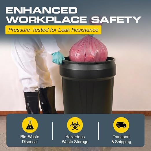 Eagle Plastic Drum, 30 Gallon Drum, DOT Compliant, Made in USA, Black | High-Density-Polyethylene Construction, Open Head Lab Pack Drum, Metal Lever-Lock Lid, Hazardous Material Storage, Transport