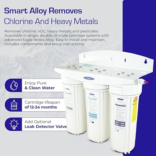 Crystal Quest Fluoride Under Sink Water Filter System | High Capacity | Reduces Fluoride, Chlorine, Chloramine, PFAS, and More