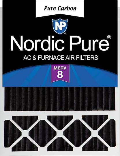Nordic Pure 20x25x5 Honeywell/Lennox Replacement MERV 8 Air Filter 1 Pack | Actual Size: 19 7/8 x 24 7/8 x 4 3/8 Made in USA, Pleated HVAC Odor Filtration, Pet, Cooking & Household Smell Control