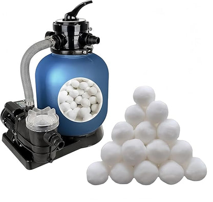 3 lbs Pool Filter Balls Eco-Friendly Fiber Filter Media for Swimming Pool Sand Filters (Equals 50kg/100lbs Pool Filter Sand) (3, Pounds)
