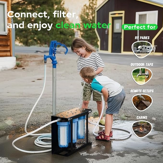 3-Stage RV Water Filter Fit for Clearsource Ultra Three Canister System Includes 5-Micron Sediment Filter, 0.5-Micron Coconut Carbon Block, Final Guard Stage, Improves Taste & Odor