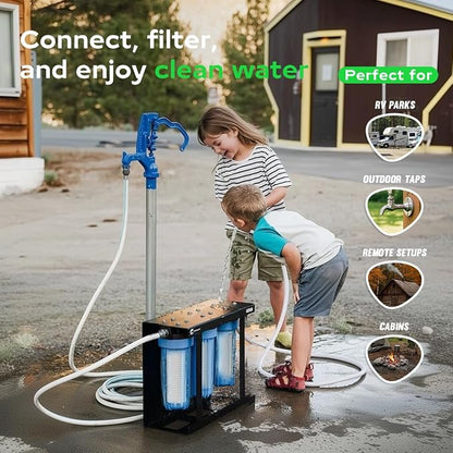 3-Stage RV Water Filter Fit for Clearsource Ultra Three Canister System Includes 5-Micron Sediment Filter, 0.5-Micron Coconut Carbon Block, Final Guard Stage, Improves Taste & Odor
