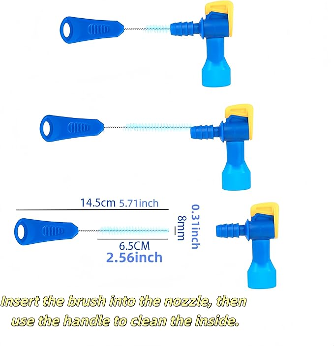 4PCS Outdoor Backpack Reservoir Cleaning and Drying Kit Flexible Brushes for Hose and Bite Valve Collapsible Drying Frame Carrying Pouch for Hydration Bladder Maintenance