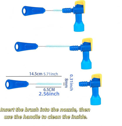 4PCS Outdoor Backpack Reservoir Cleaning and Drying Kit Flexible Brushes for Hose and Bite Valve Collapsible Drying Frame Carrying Pouch for Hydration Bladder Maintenance