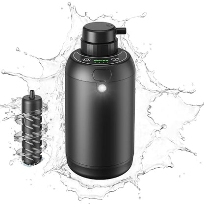 Electric Portable Water Filter for Camping, Hiking, Backpacking, Travel & Emergency Preparedness – Water Purifier for Outdoor Survival Gear – 6-Stage Filtration System with LED Light