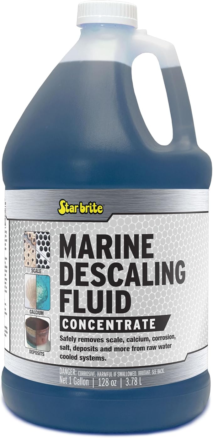 STAR BRITE Marine Descaling Fluid Concentrate 1 Gallon - Engine Scale & Deposit Remover, Safe for Seals & Gaskets (083900)