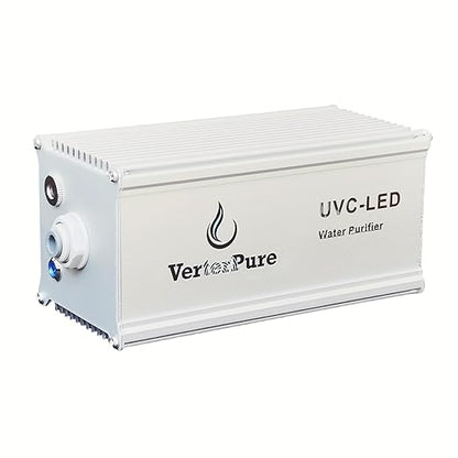 VP2 Mini UV-C LED Ultraviolet Water Filter Purifier, Reduce up to 99.99% of Contaminants at Flow Rate 0.52GPM, Smart On/Off Switch, 12V DC for RV Boats Off-Grid Livings, Mercury Free